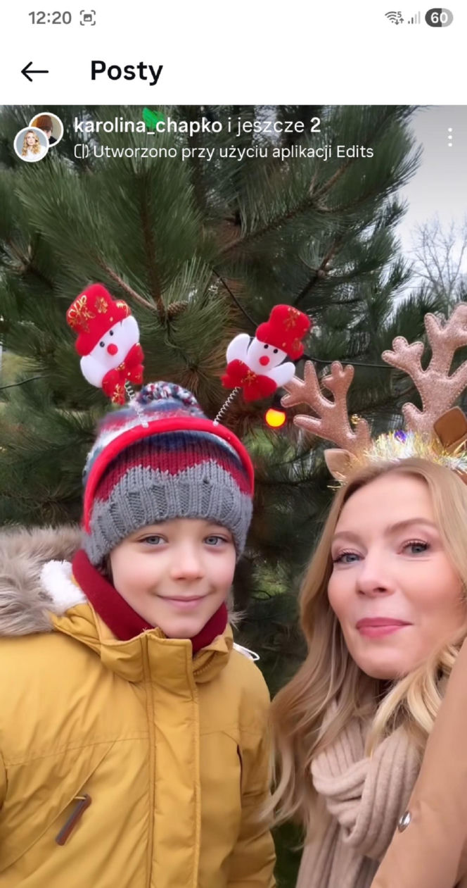 Barwy szczęścia na planie. Mateuszek (Filip Kowalewicz), Dominika (Karolina Chapko)