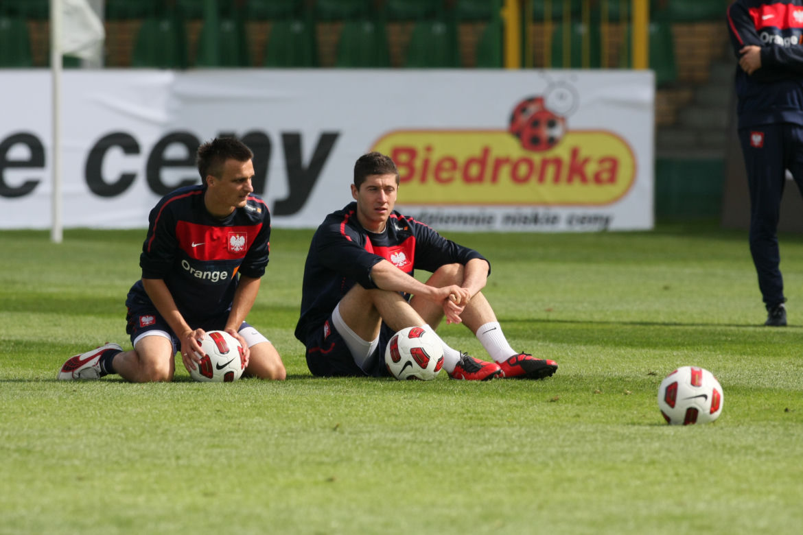 Robert Lewandowski i Sławomir Peszko
