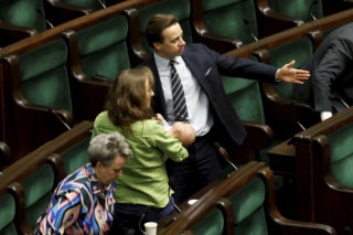 Bosakowie przyszli do Sejmu ze Stefankiem