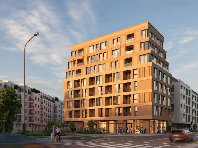 Apartamentowiec Esencja w Poznaniu blisko końca. Powstaje też park kieszonkowy