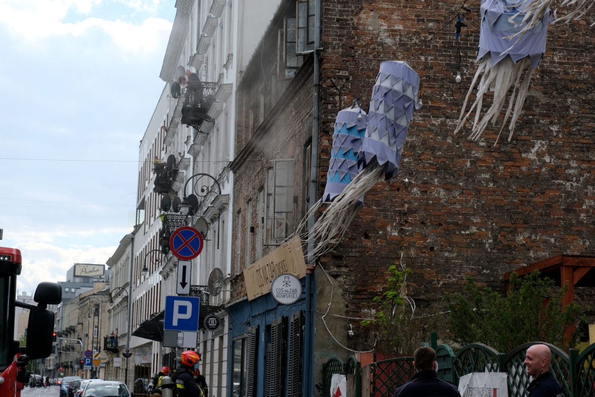 Pożar pustostanu na Ząbkowskiej