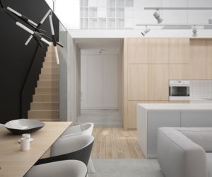 Projekt wnętrz domu w stylu minimalistycznym