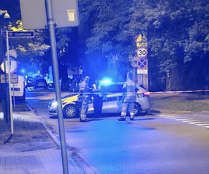Akcja policyjnych saperów w Pruszkowie przy ul.Ołówkowej.
