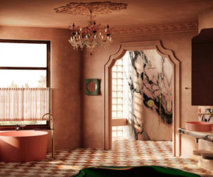 Różowa łazienka od Omnires