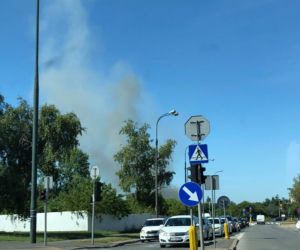 Taki pożar w okolicach Sobieskiego