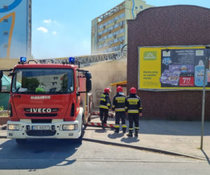 Pożar sklepu Stokrotka