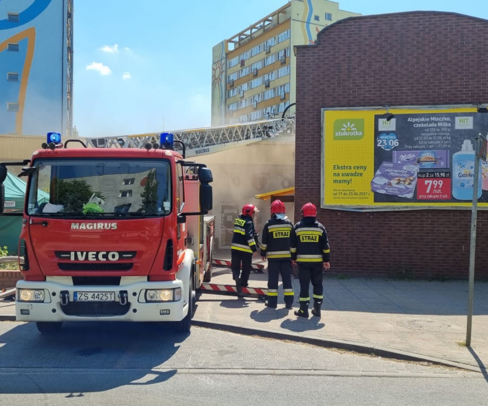 Pożar sklepu Stokrotka