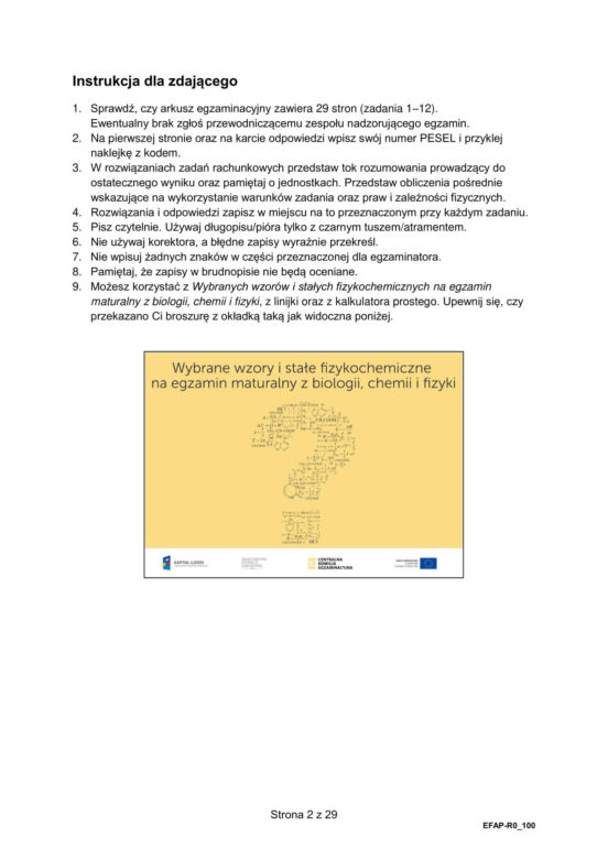 Matura 2025: fizyka 20.05.2025. Arkusze CKE, poziom rozszerzony [Formuła 2015]
