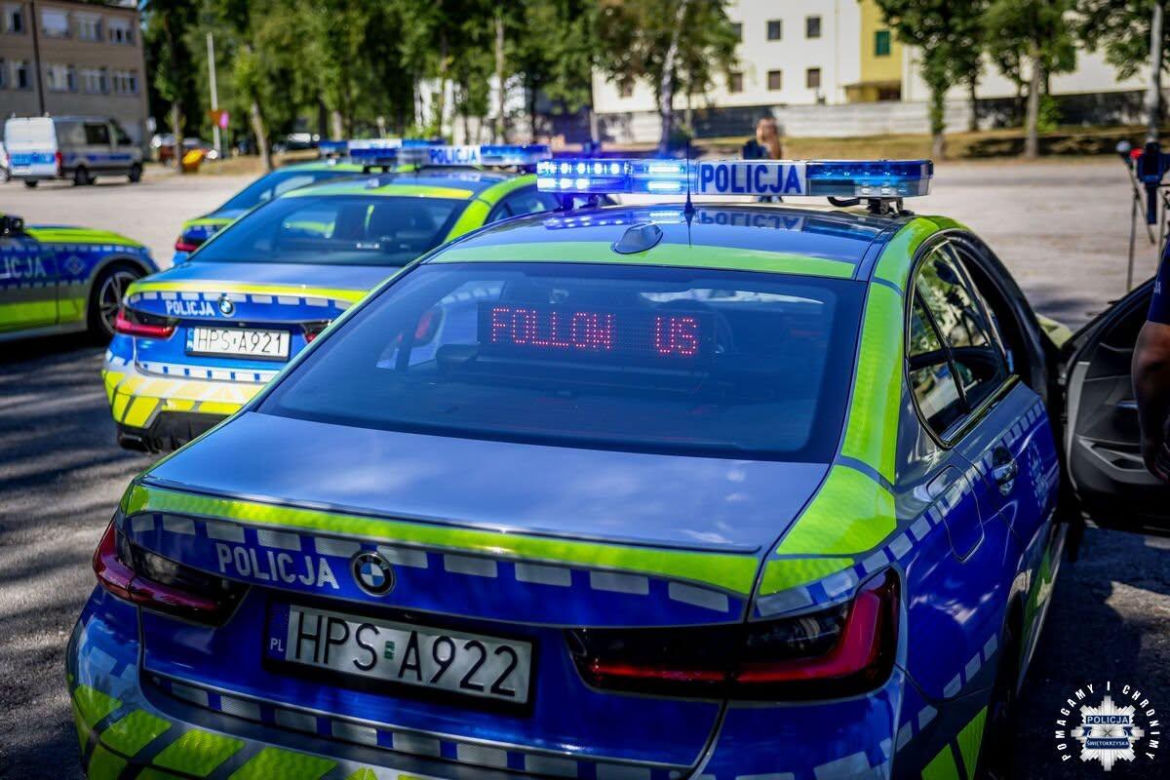 „Bestie” na świętokrzyskich drogach! Policja odbiera nowe BMW M340i xDrive i laserową broń na piratów