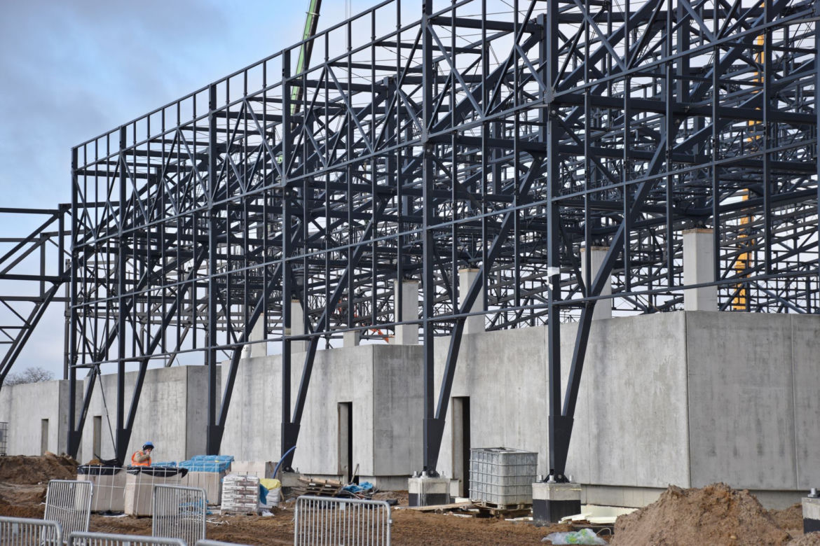 Budowa stadionu w Szczecinie - luty 2020
