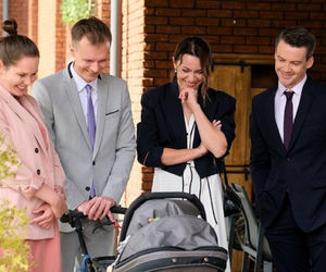 M jak miłość, odcinek 1896. Agata (Lidia Pronobis), Martyna (Magdalena Turczeniewicz), Jakub (Krzysztof Kwiatkowski)