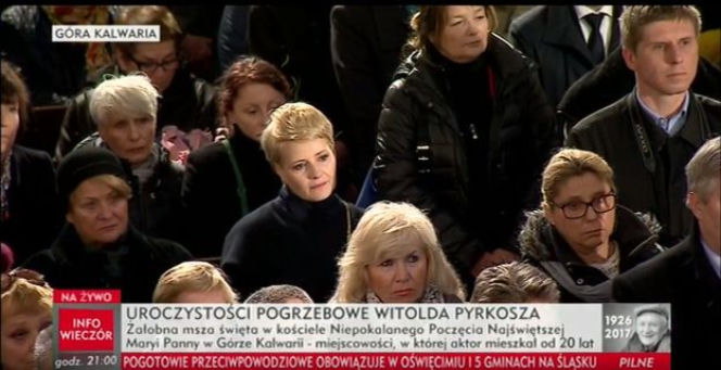 pogrzeb Witolda Pyrkosza, Małgorzata Kożuchowska,