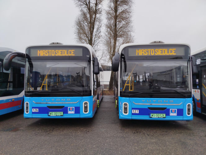 Nowe chińskie autobusy elektryczne marki Yutong w Siedlcach