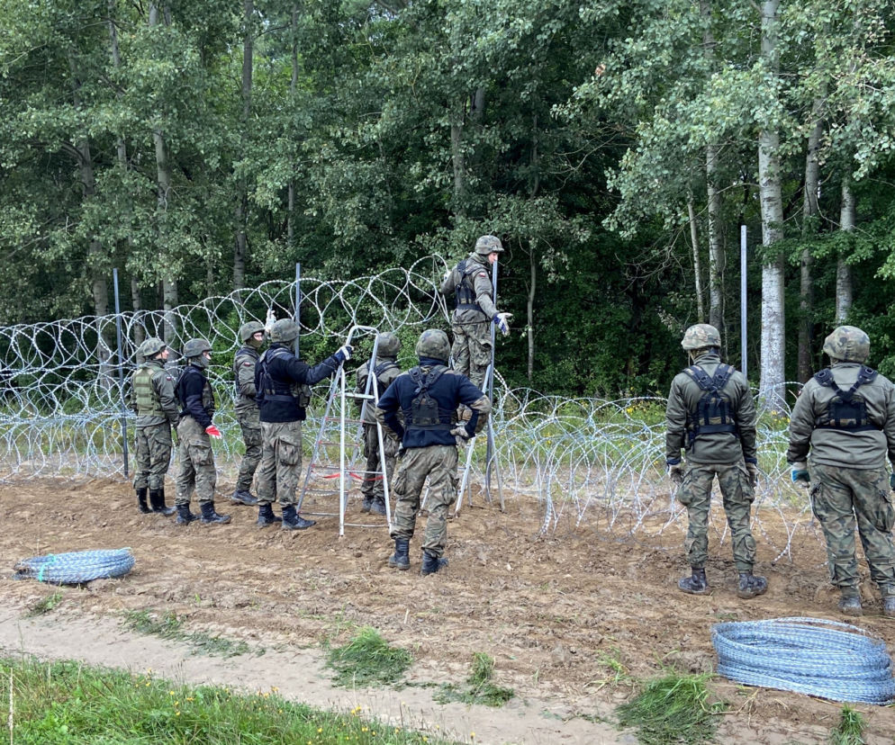 Budowa ogrodzenia na granicy polsko-białoruskiej
