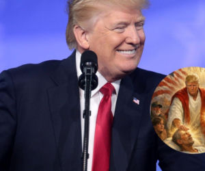 Zdjęcie Donalda Trumpa jako Jezusa wzbudziło ogromny skandal. Znany gitarzysta ostro do katolickich zwolenników prezydenta