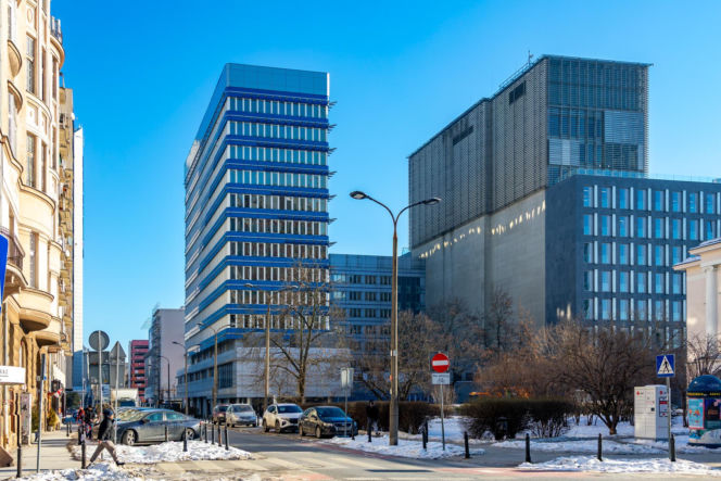 Biurowiec PKO na rogu Marszałkowskiej i Nowogrodzkiej w Warszawie