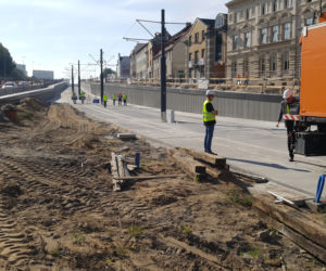 Plac budowy na ul. Kujawskiej w Bydgoszczy