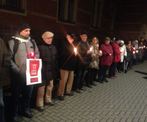 Łańcuch ludzi we Wrocławiu