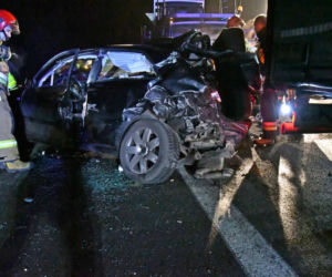 Dargobądz. Zginęła 25letnia kobieta uderzając w tył samochodu ciężarowego