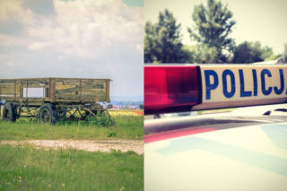 61-latek przygnieciony przez przyczepę! Dramat na polu koło Śremu