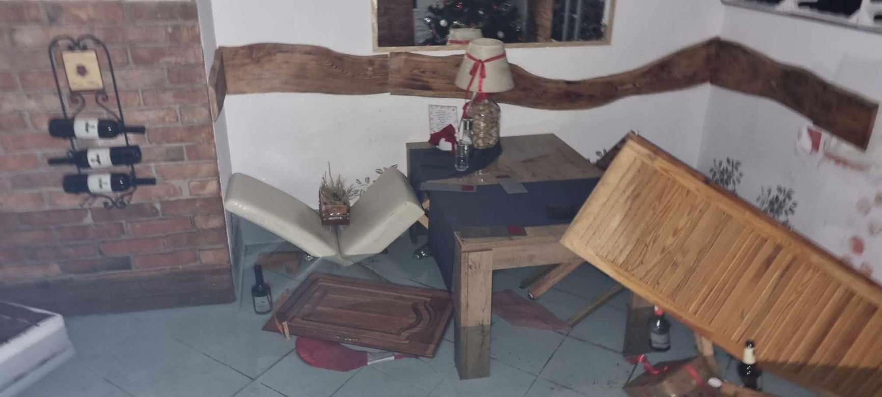 Zalana wodą restauracja w centrum Rybnika 