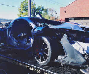 rozbity McLaren P1