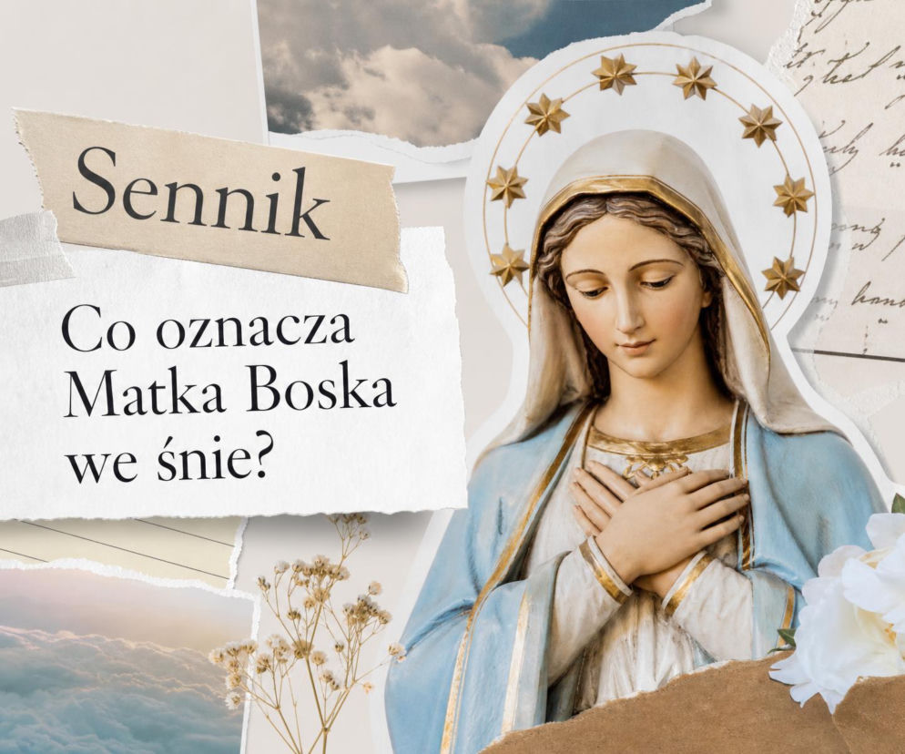 Figura Matki Boskiej w niebieskim płaszczu z aureolą z gwiazd. O znaczeniu tego snu przeczytasz na SE.