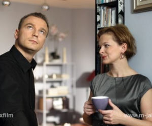 M jak miłość. Marta (Dominika Ostałowska), Andrzej (Krystian Wieczorek)