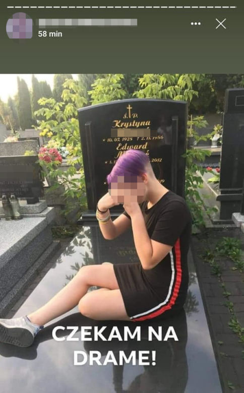 Szokujące zachowanie nastolatek na łódzkim cmentarzu. Za te ZDJĘCIA dziewczyny prawdopodobnie tarfią przed sąd