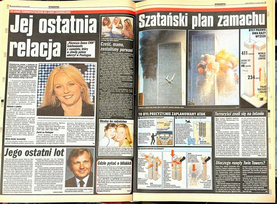 Atak na WTC. Tak opisywaliśmy go 25 lat temu