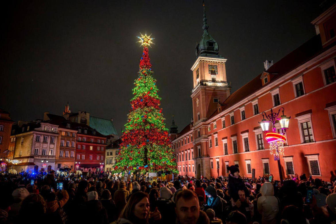 Świąteczna iluminacja 2025/2026 w Warszawie