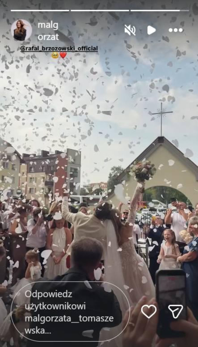 Małgorzata Tomaszewska na ślubie Rafała Brzozowskiego
