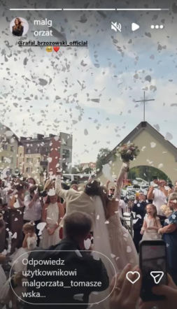 Małgorzata Tomaszewska na ślubie Rafała Brzozowskiego
