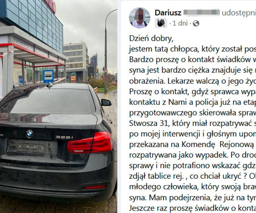 Ojciec zrozpaczony po wypadku syna. „Lekarze walczą o jego życie”