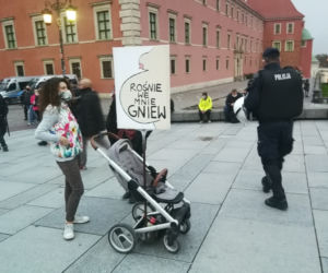 Protest na Placu Zamkowym