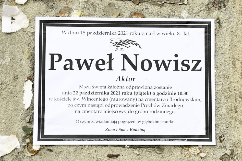 Rodzina i przyjaciele pożegnali Pawła Nowisza 