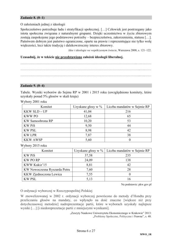 Matura z WOSu 2020. Zobacz ARKUSZ CKE