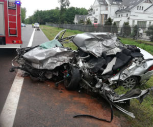 Podlaskie: Piliki. Ford zderzył się czołowo z TIR-em. 23-letni kierowca osobówki nie żyje [ZDJĘCIA]
