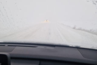 Śnieżyca w powiecie sławieńskim