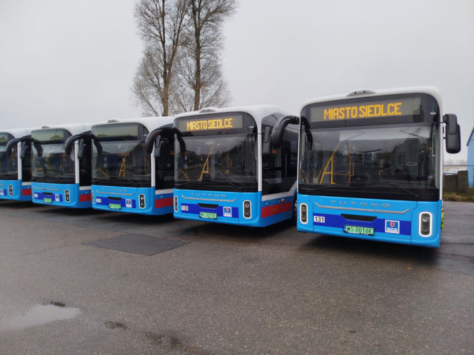 Nowe chińskie autobusy elektryczne marki Yutong w Siedlcach