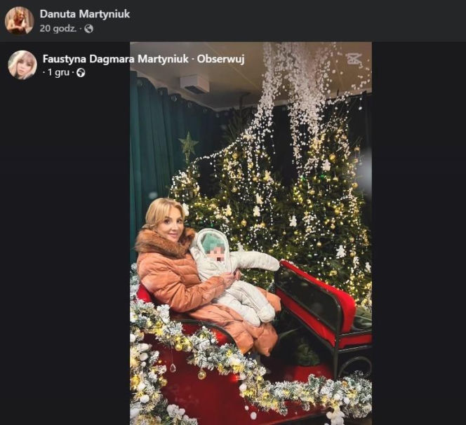 Danuta Martyniuk z wnukiem