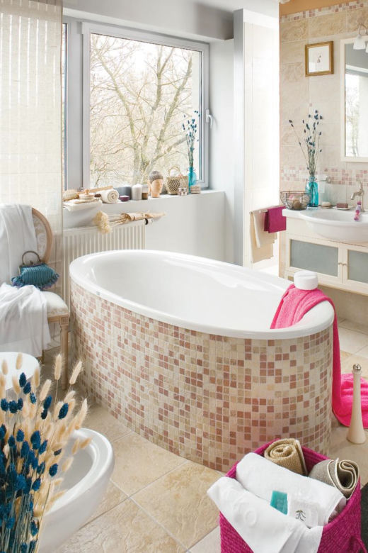 Płytki ceramiczne w łazience - kolorowe aranżacje