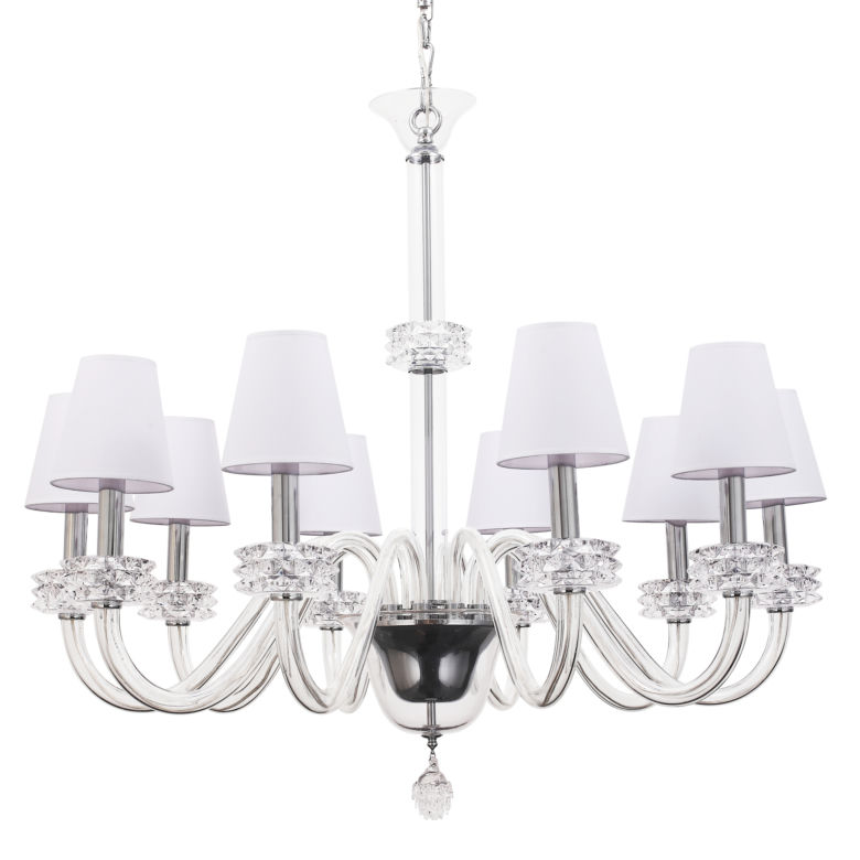 Żyrandol Crystal Charm Clear White