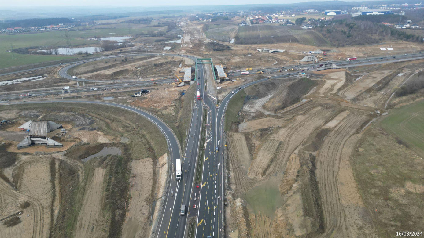 Budowa obwodnicy Metropolii Trójmiejskiej - zdjęcia marzec 2024