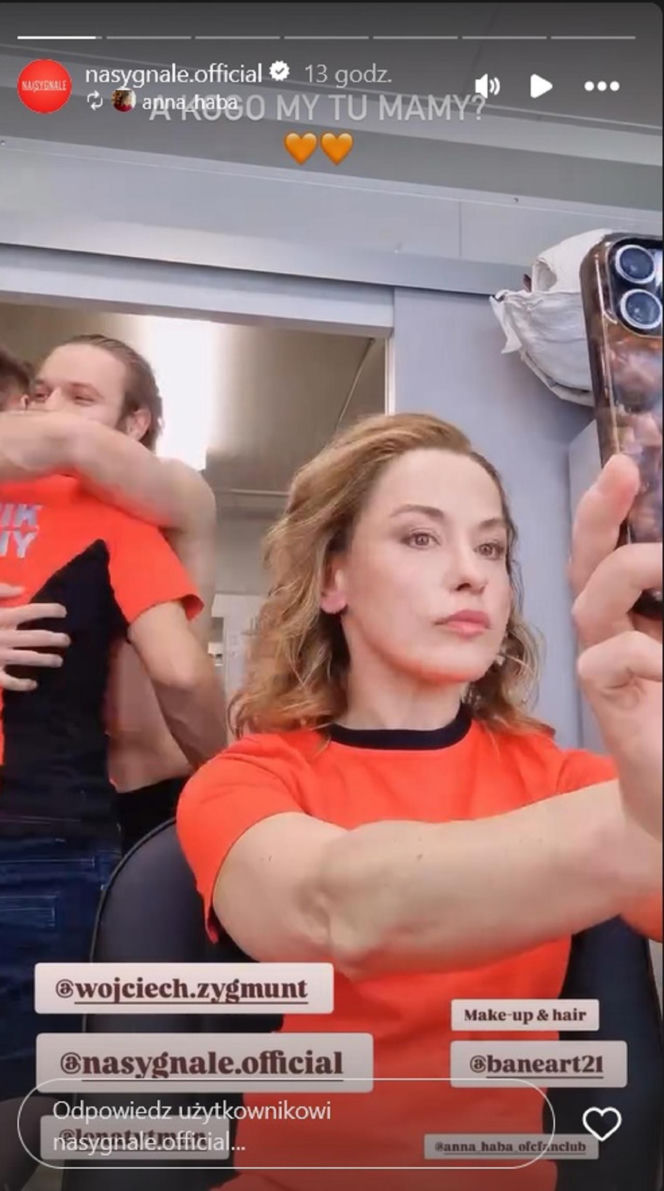 Romek (Izydor Łobacz), Wojciech Zygmunt i Anna Haba na planie "Na sygnale"