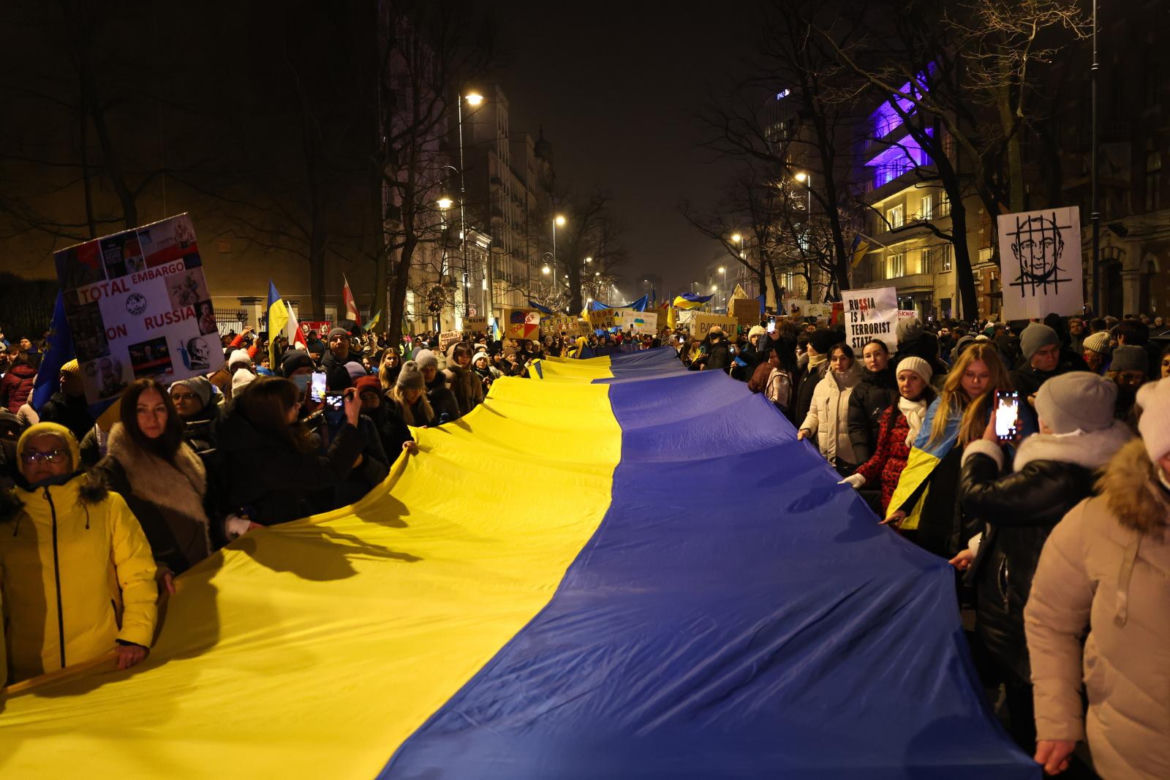 Manifestacja "Dziękujemy, Ukraino!" w Warszawie (24.02.2025)