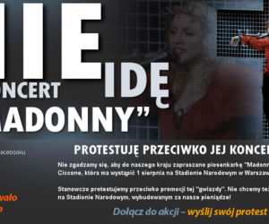 Koncert Madonny 1.08.2012 w Warszawie. PROTEST katolików z Krucjaty Młodych