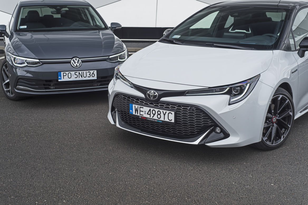 Toyota Corolla GR Sport 2.0 Hybrid Dynamic Force 184 KM e-CVT vs. Volkswagen Golf 8 1.5 eTSI 150 KM Style DSG7