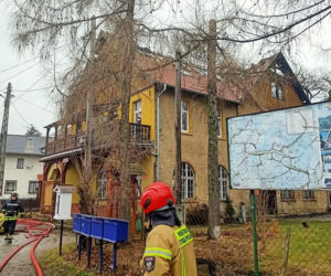 Pożar domu w Karpnikach na Dolnym Śląsku