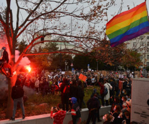 Warszawa. Protesty pod sejmem